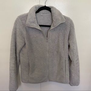 UNIQLO fluffy yarn fleece full zip-up jacket